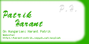 patrik harant business card